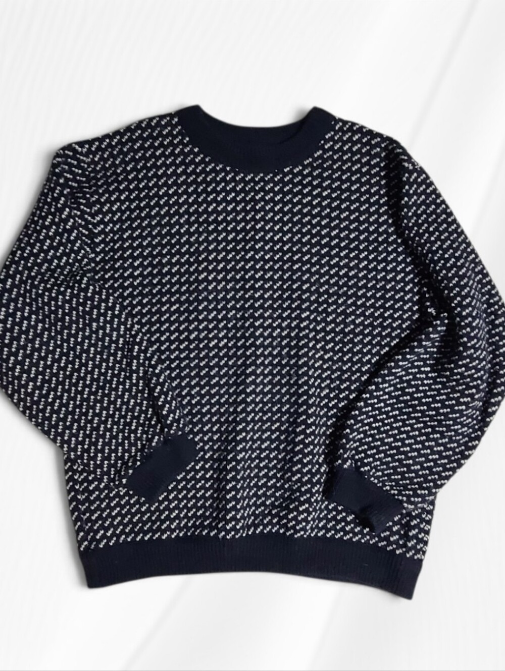 Grails: Vintage L.L. Bean Birdseye Norwegian Wool Sweater - Tall Mens L
